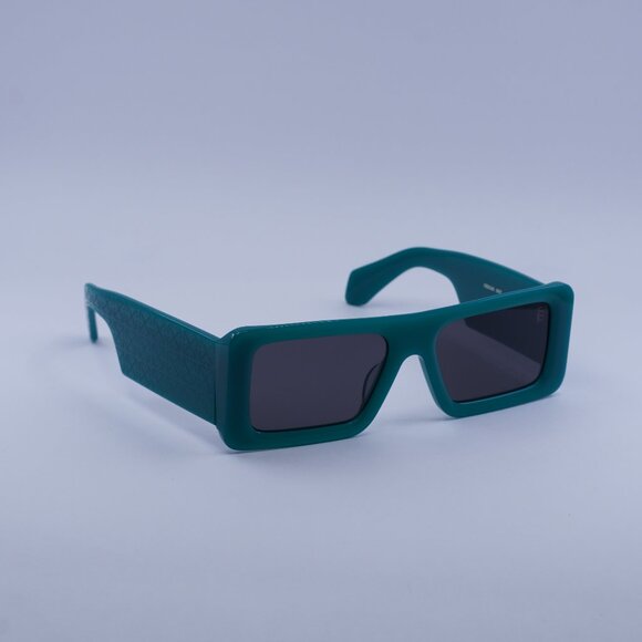 Off-White OERI140 TROY 5907 Sunglasses Teal Rectangle...